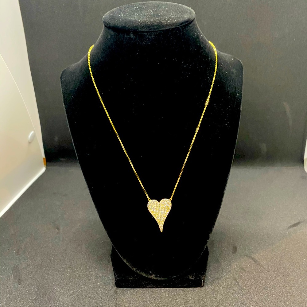 Heart gold plated chain